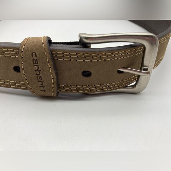 Carhartt Detroit WB 5507 Men’s Leather Belt SZ 38 Length 46”/44” Tan/Brown Color - Picture 2 of 11